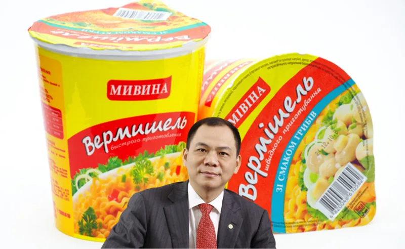 Thương hiệu mì ăn liền Mivina tại Ukraine — nấc thang thành công đầu tiên trong sự nghiệp của ông.